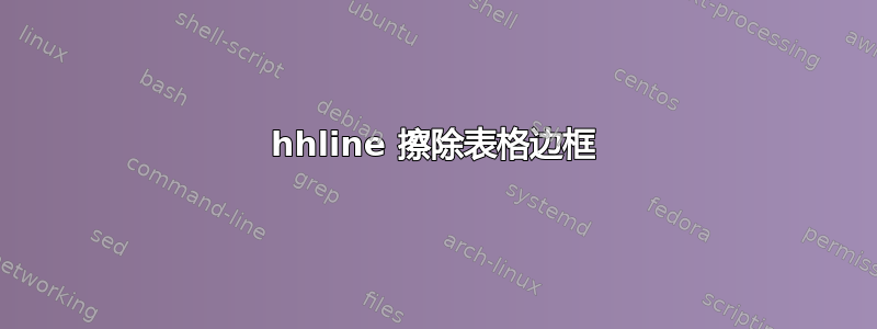 hhline 擦除表格边框