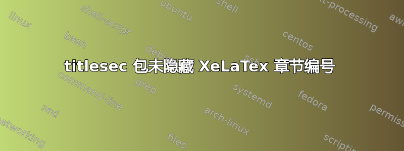 titlesec 包未隐藏 XeLaTex 章节编号