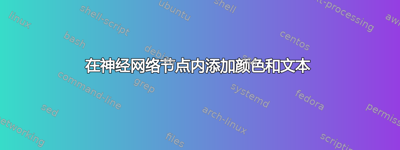 在神经网络节点内添加颜色和文本