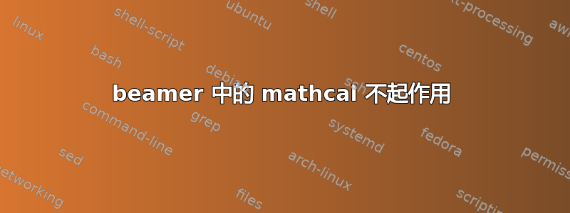 beamer 中的 mathcal 不起作用