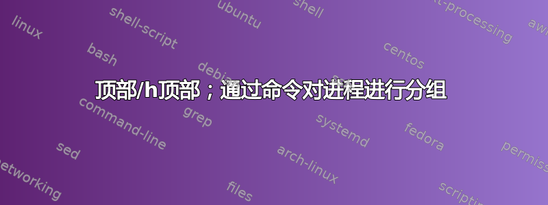 顶部/h顶部；通过命令对进程进行分组