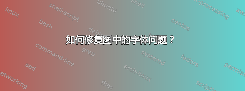 如何修复图中的字体问题？