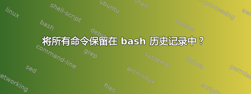 将所有命令保留在 bash 历史记录中？