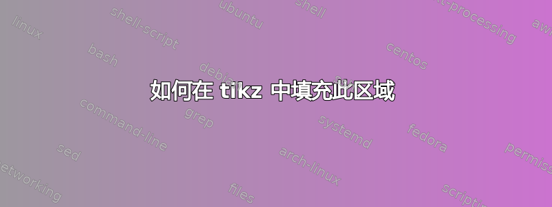 如何在 tikz 中填充此区域