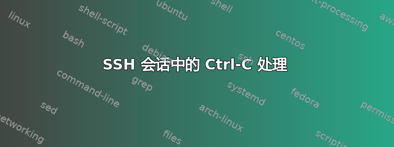 SSH 会话中的 Ctrl-C 处理