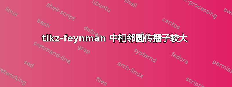 tikz-feynman 中相邻圆传播子较大