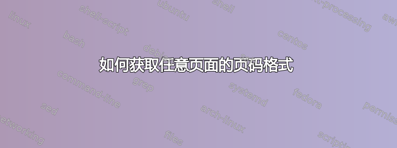 如何获取任意页面的页码格式