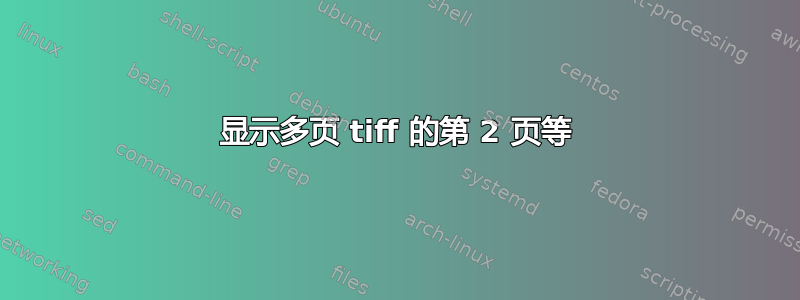 显示多页 tiff 的第 2 页等