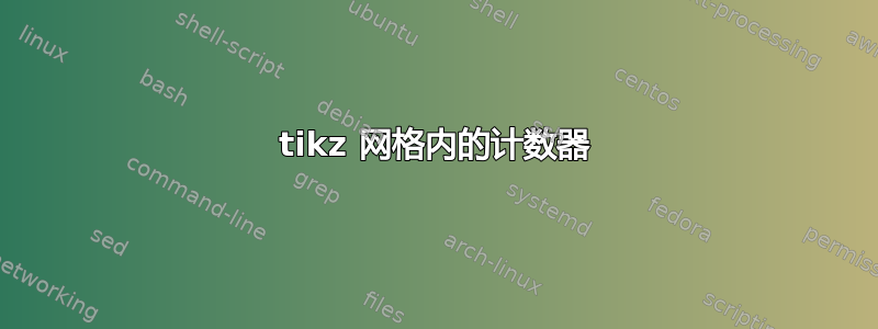 tikz 网格内的计数器