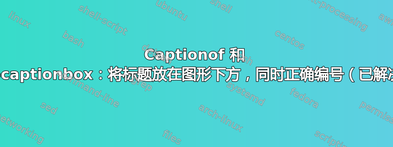 Captionof 和 subcaptionbox：将标题放在图形下方，同时正确编号（已解决）