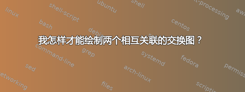 我怎样才能绘制两个相互关联的交换图？