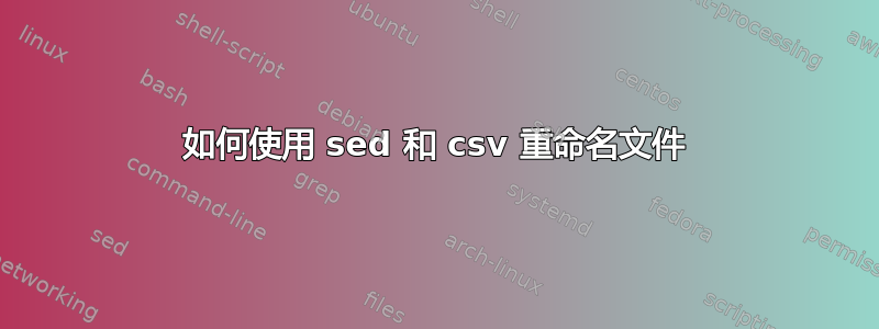 如何使用 sed 和 csv 重命名文件