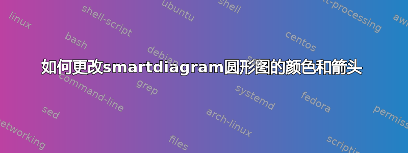 如何更改smartdiagram圆形图的颜色和箭头