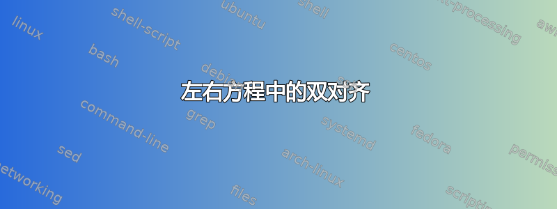 左右方程中的双对齐