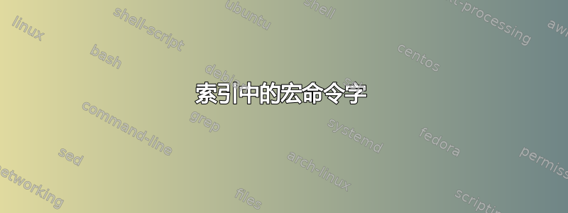 索引中的宏命令字