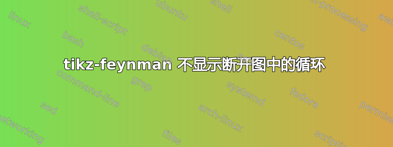 tikz-feynman 不显示断开图中的循环