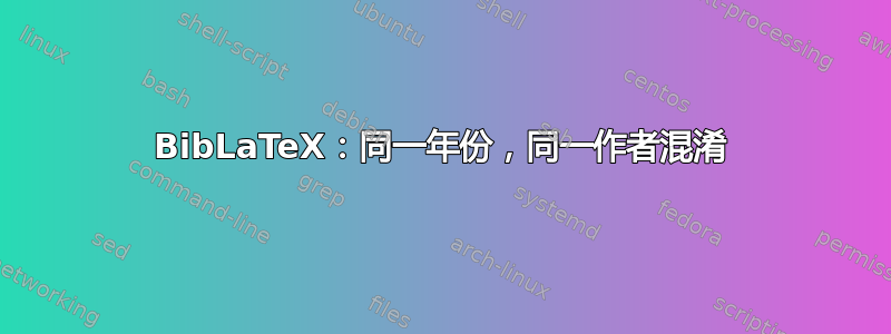 BibLaTeX：同一年份，同一作者混淆