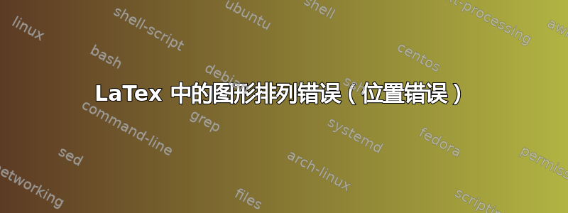 LaTex 中的图形排列错误（位置错误）