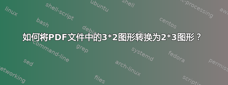 如何将PDF文件中的3*2图形转换为2*3图形？