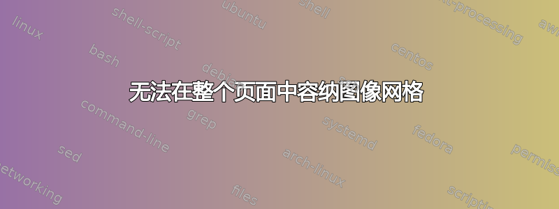 无法在整个页面中容纳图像网格