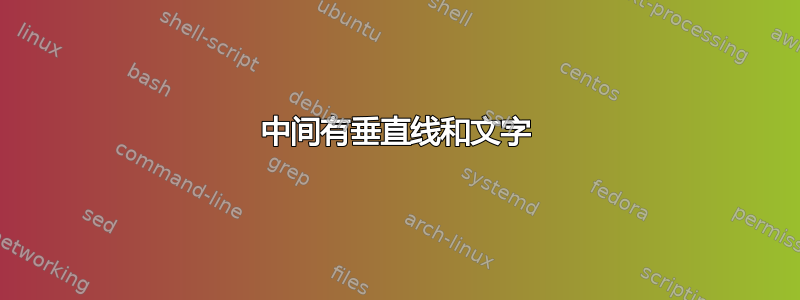 中间有垂直线和文字