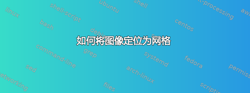 如何将图像定位为网格