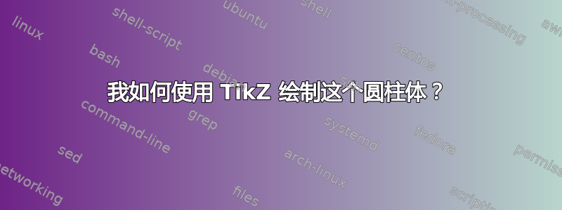 我如何使用 TikZ 绘制这个圆柱体？