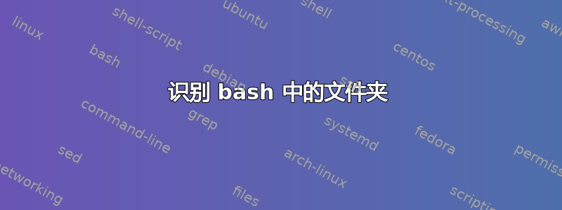 识别 bash 中的文件夹