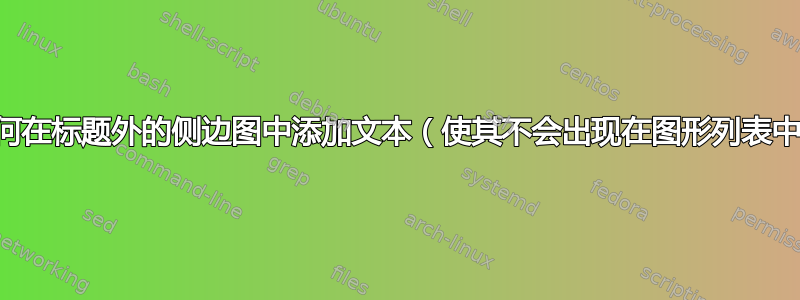 如何在标题外的侧边图中添加文本（使其不会出现在图形列表中）