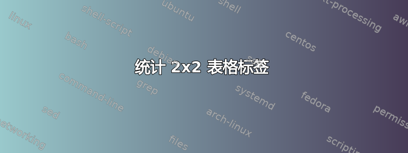 统计 2x2 表格标签