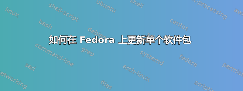 如何在 Fedora 上更新单个软件包