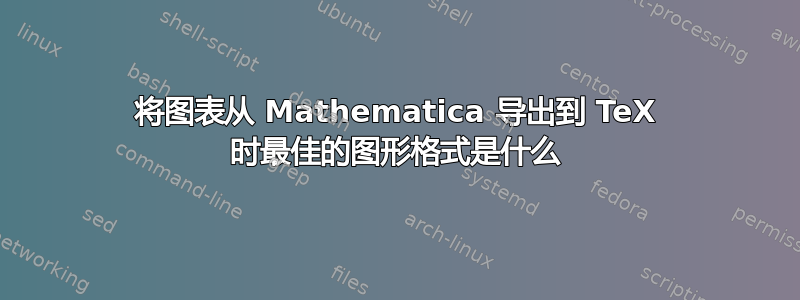 将图表从 Mathematica 导出到 TeX 时最佳的图形格式是什么