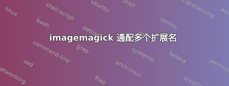 imagemagick 通配多个扩展名