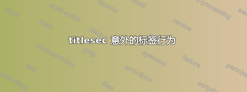 titlesec 意外的标签行为