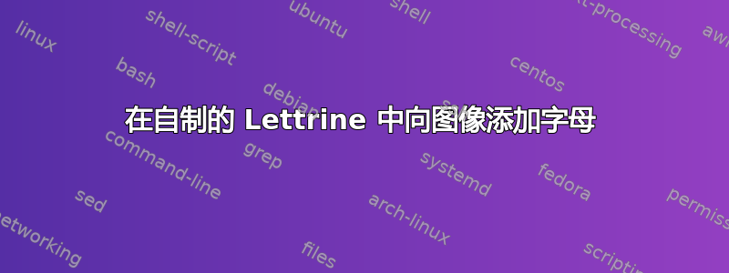 在自制的 Lettrine 中向图像添加字母