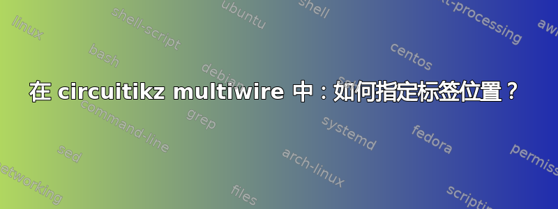 在 circuitikz multiwire 中：如何指定标签位置？