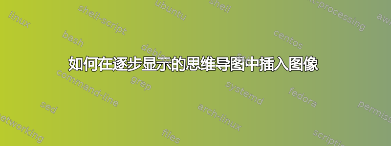 如何在逐步显示的思维导图中插入图像