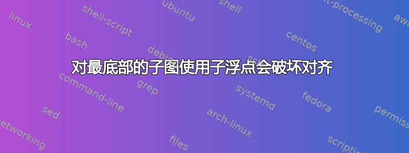 对最底部的子图使用子浮点会破坏对齐