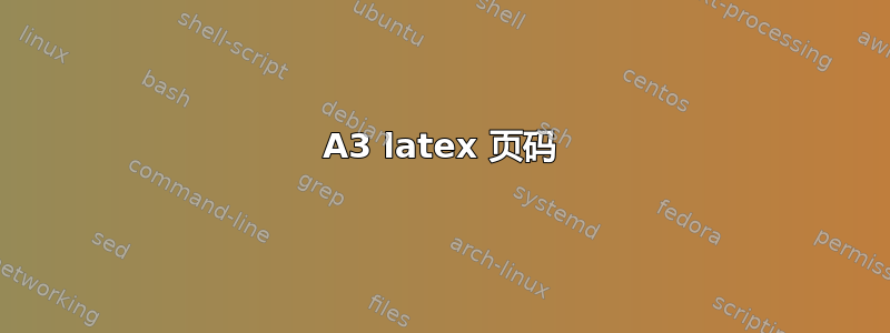 A3 latex 页码