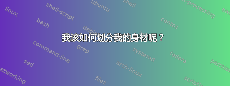 我该如何划分我的身材呢？