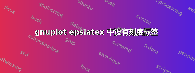 gnuplot epslatex 中没有刻度标签