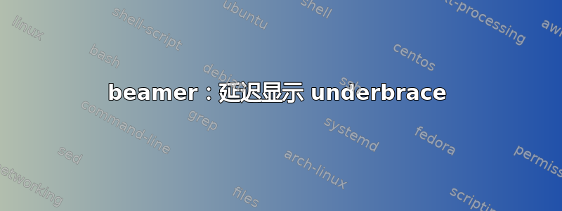 beamer：延迟显示 underbrace