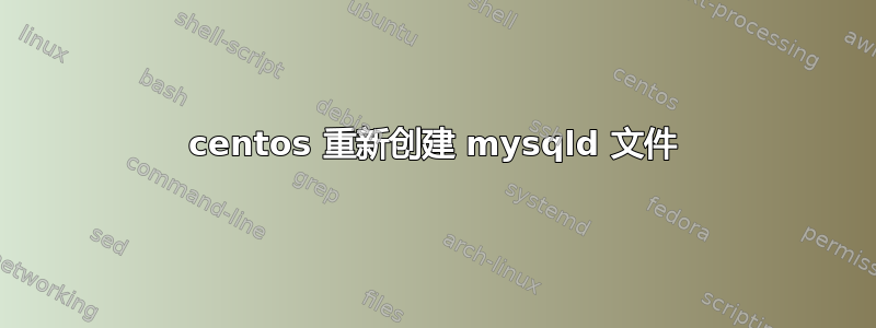 centos 重新创建 mysqld 文件