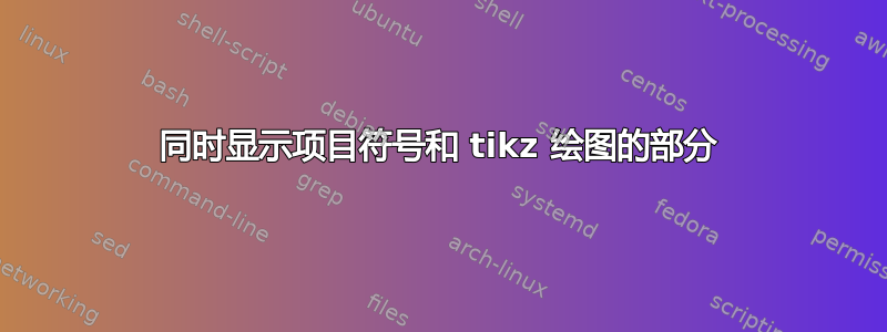 同时显示项目符号和 tikz 绘图的部分