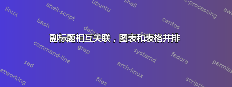 副标题相互关联，图表和表格并排