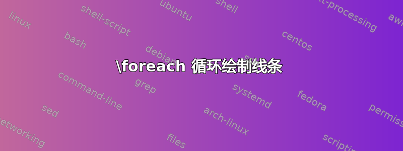 \foreach 循环绘制线条