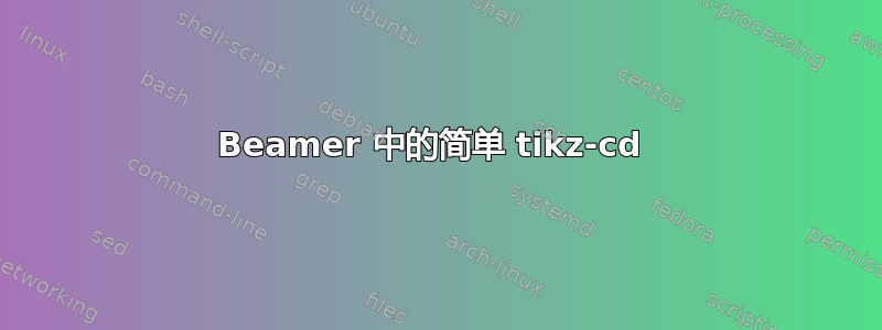 Beamer 中的简单 tikz-cd 