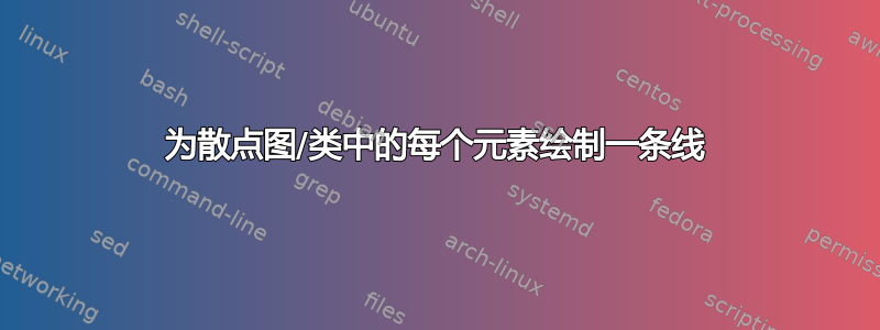 为散点图/类中的每个元素绘制一条线