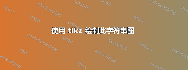 使用 tikz 绘制此字符串图