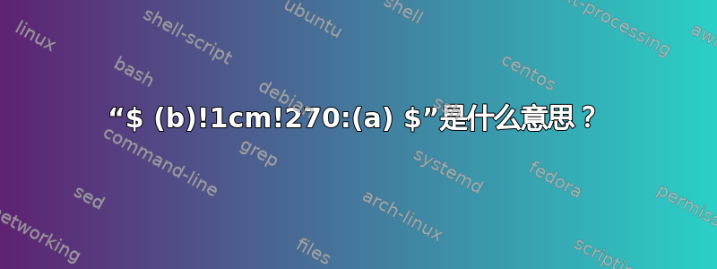 “$ (b)!1cm!270:(a) $”是什么意思？